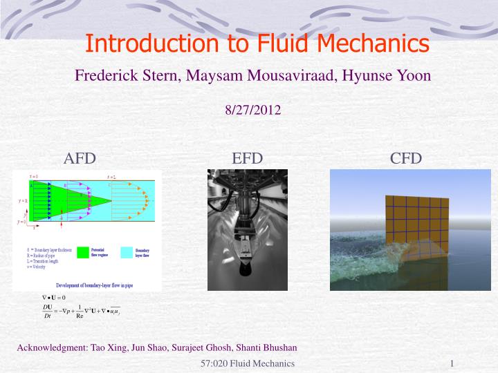 introduction to fluid mechanics ppt